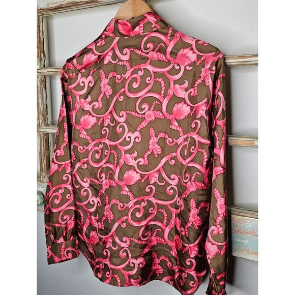 Skirtin Around Ornate Design Button Up Blouse Ladie size 8 - Picture 2 of 5